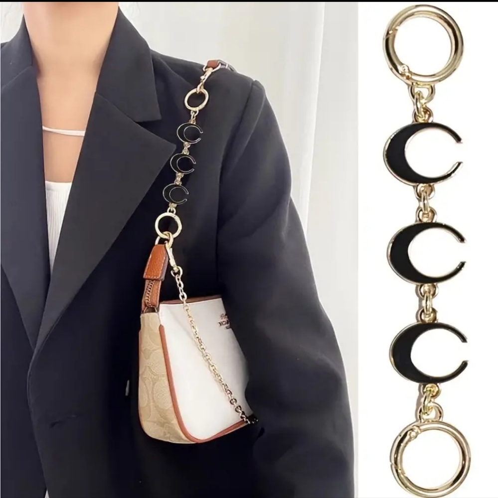 🆕️C Black & Gold Strap Extention / Keychain